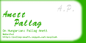 anett pallag business card